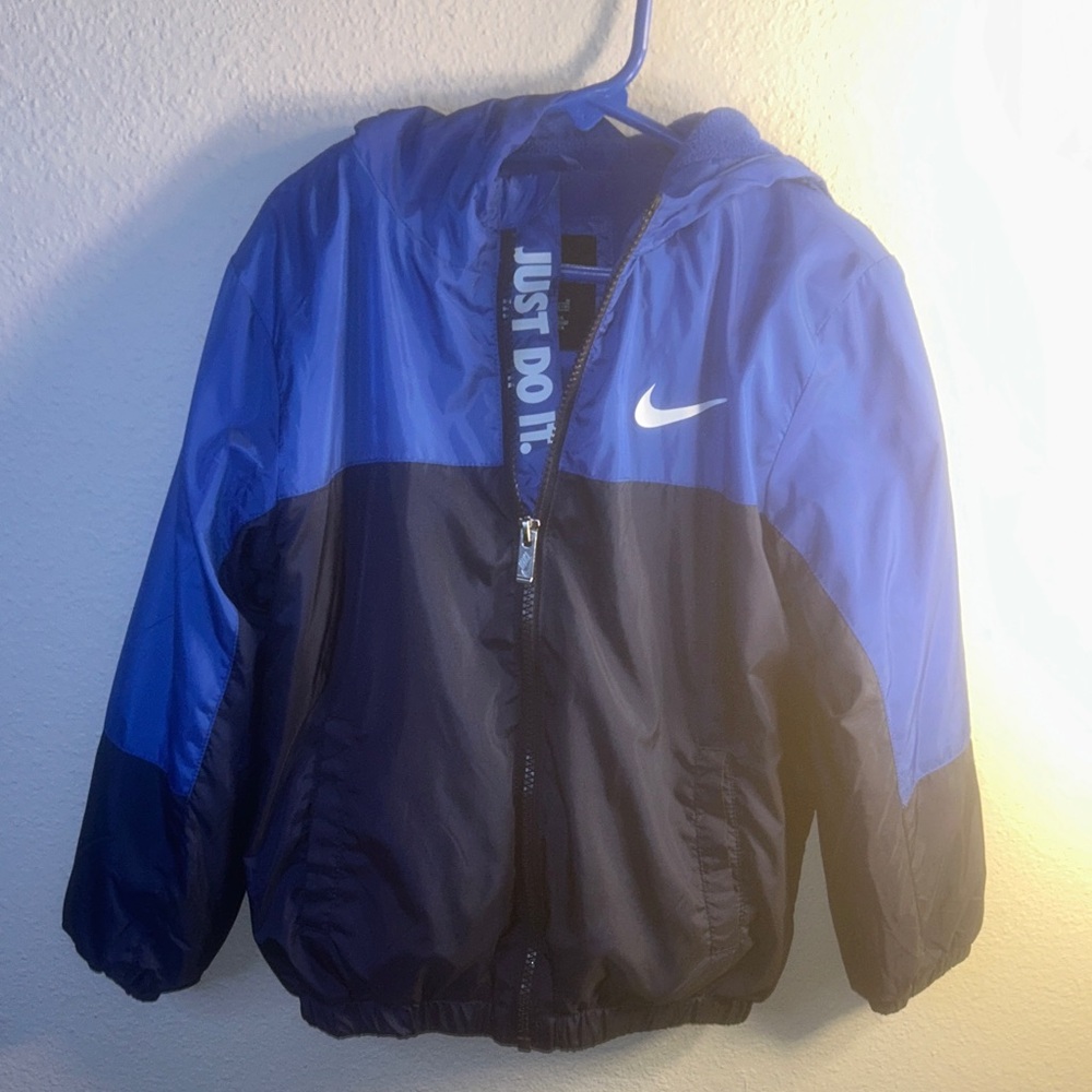 Nike Kids Blue and Black Raincoat